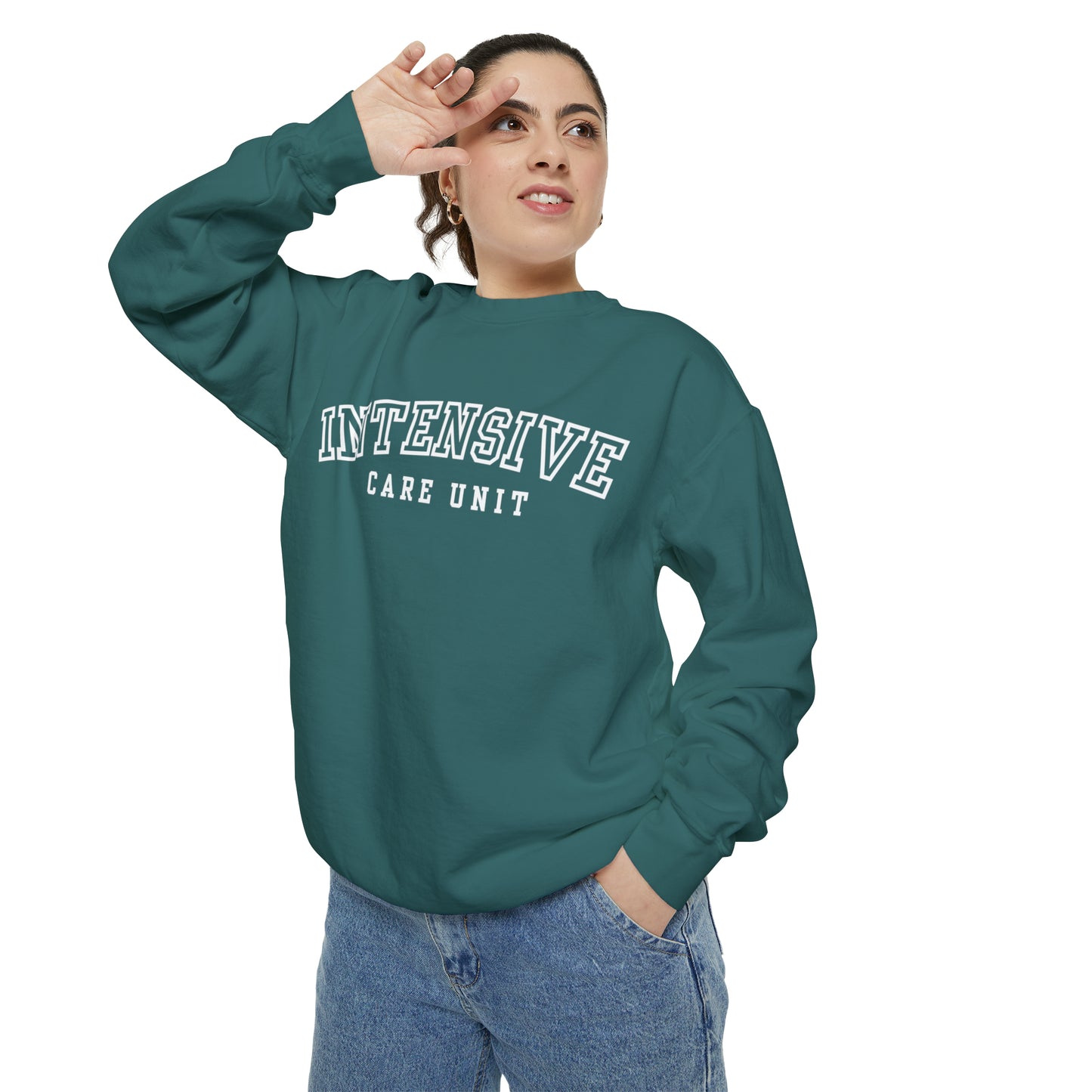 Intensive Care Unit Comfort Colors Crewneck Sweatshirt