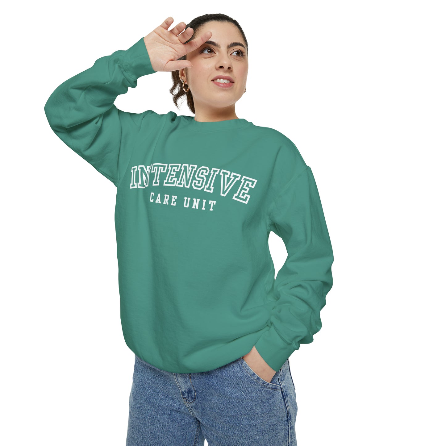 Intensive Care Unit Comfort Colors Crewneck Sweatshirt