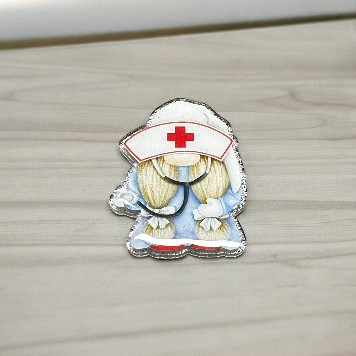 Gnome Nurse Badge Reel