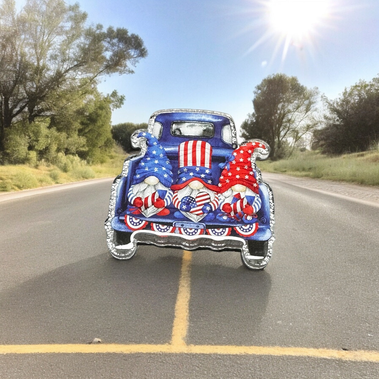 Patriotic Gnomes in Truck Badge Reel