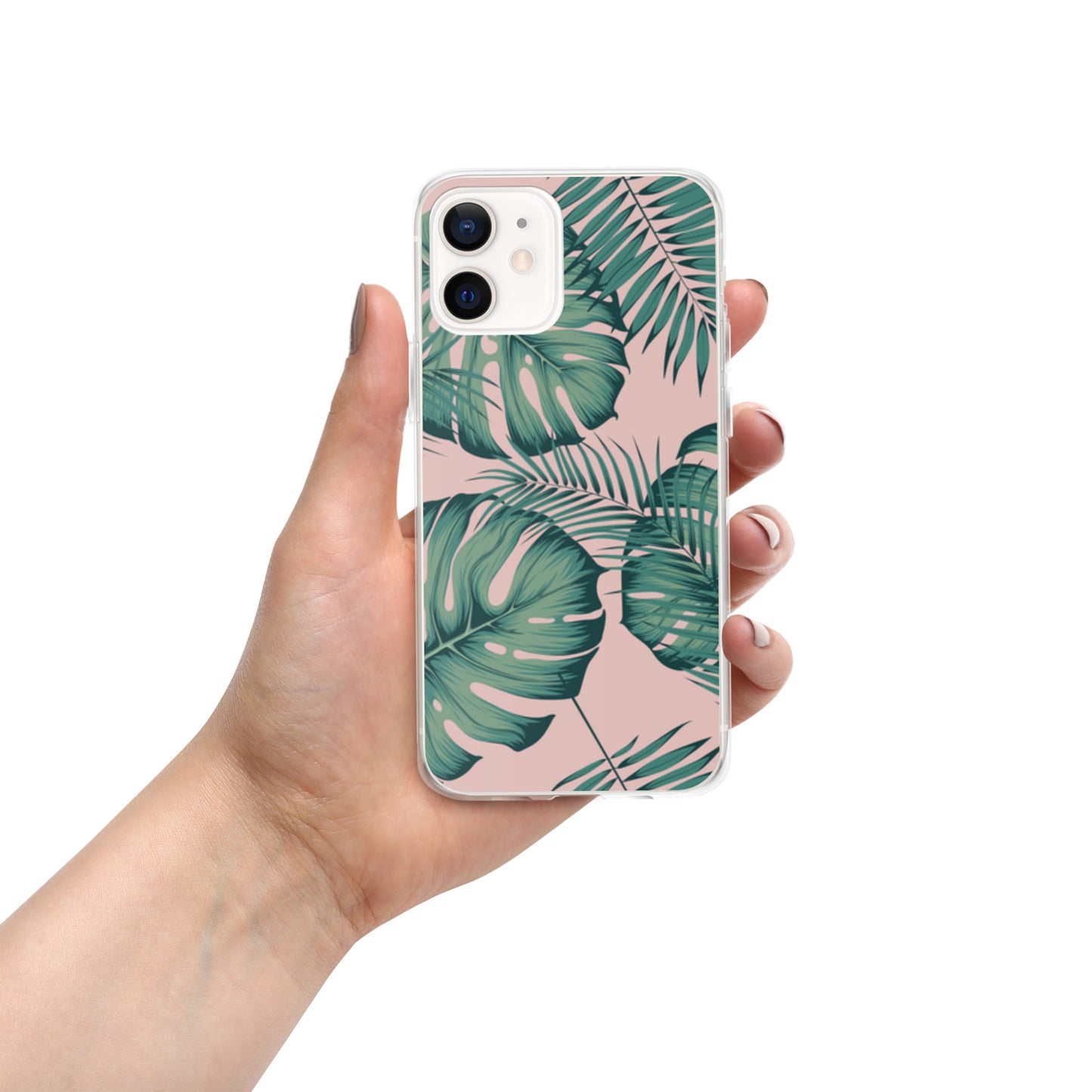 Monstera with Pink Clear Case for iPhone®