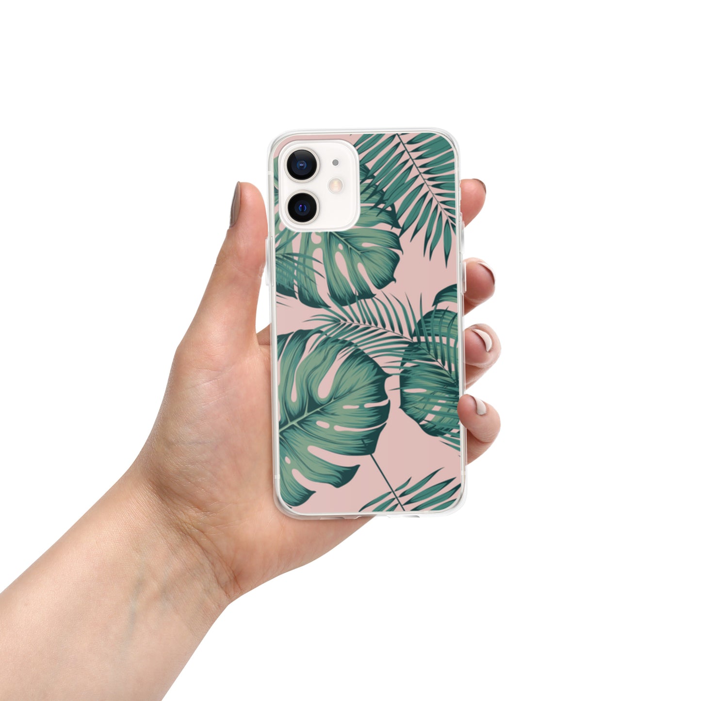 Monstera with Pink Clear Case for iPhone®