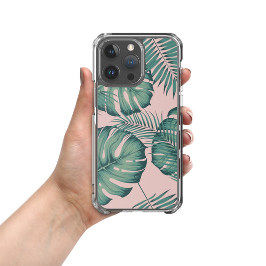 Monstera with Pink Clear Case for iPhone®